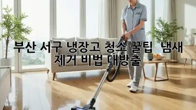 부산 서구 냉장고 청소 꿀팁 ❄️ 냄새 제거 비법 대방출!